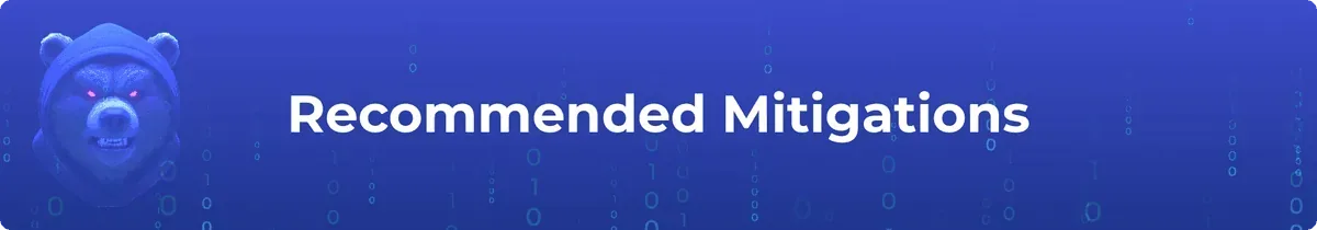 Recommended Mitigations